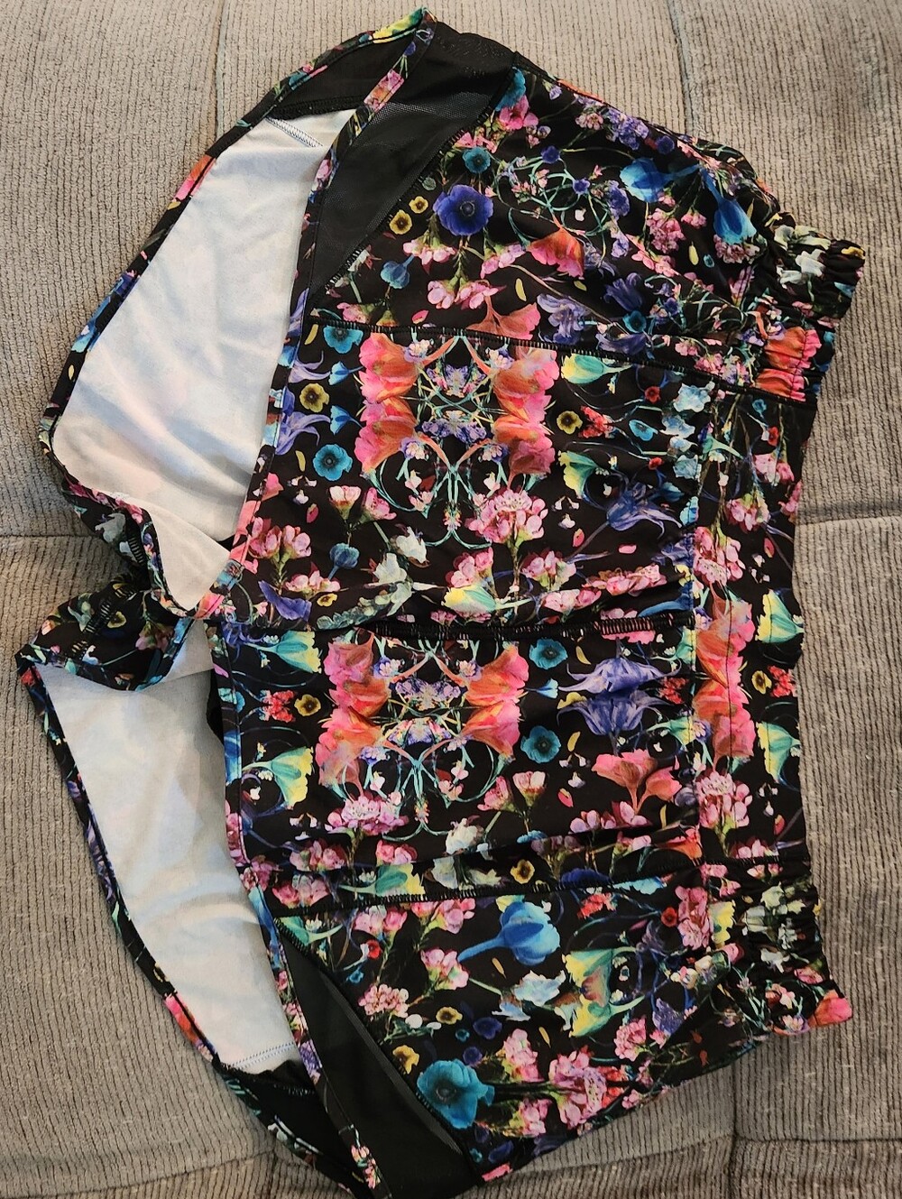 Women's LululemonBlack Floral Athletic Shorts